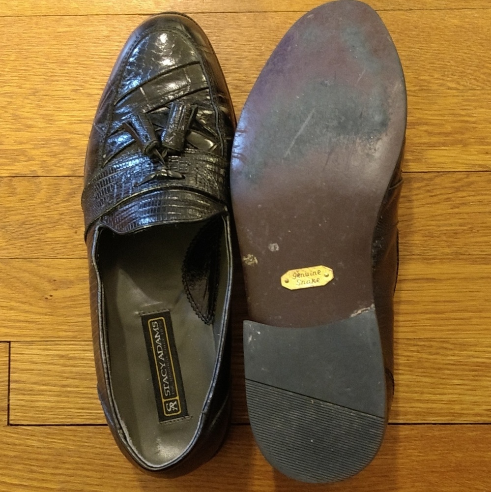 Men's Stacy Adams Snake/Leather Loafer Sz 11M